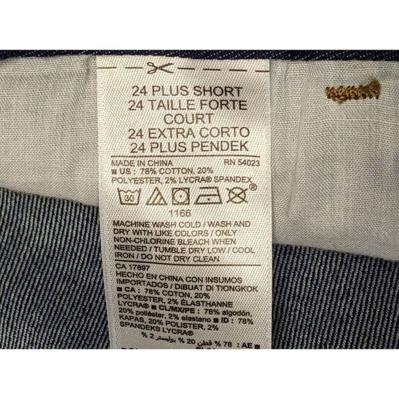 Old Navy Womens Plus Size 24 Short Pockets Super Skinny Denim Blue Jeans - Picture 5 of 10